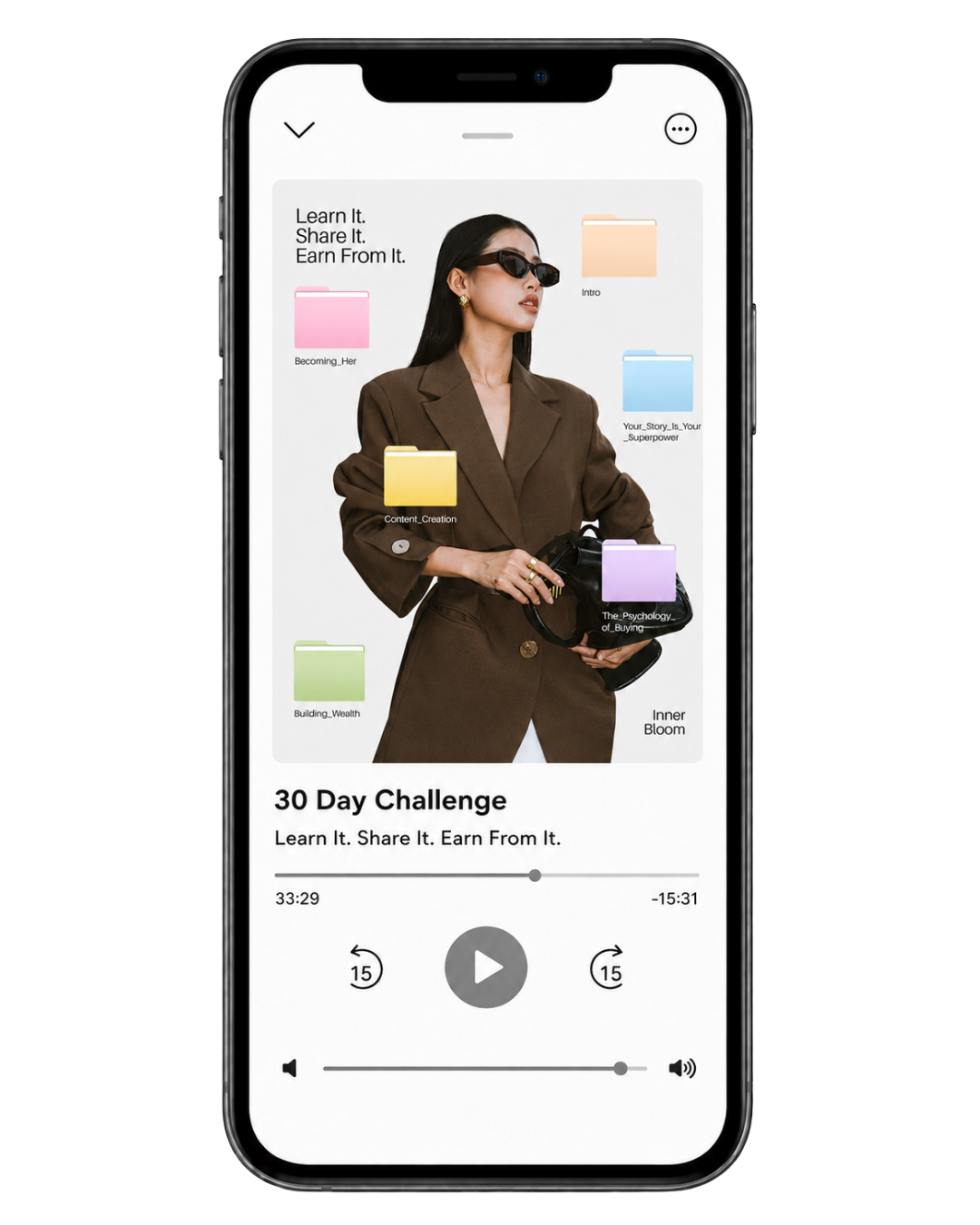 Inner Bloom 30 Day Challenge podcast on iPhone